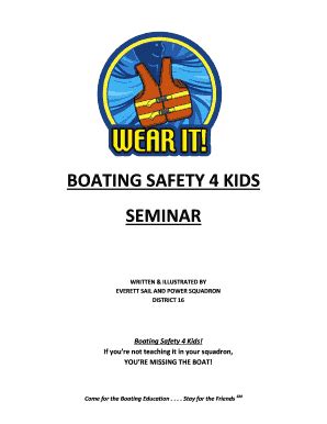 Fillable Online usps BOATING SAFETY 4 KIDS SEMINAR - usps.org Fax Email ...