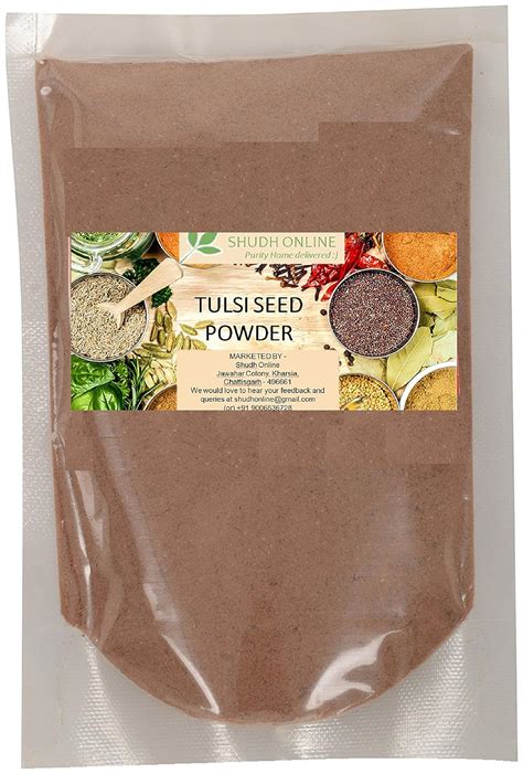 Shudh Online Tulsi seed powder/Basil powder/Sabja seed powder (50 grams ...