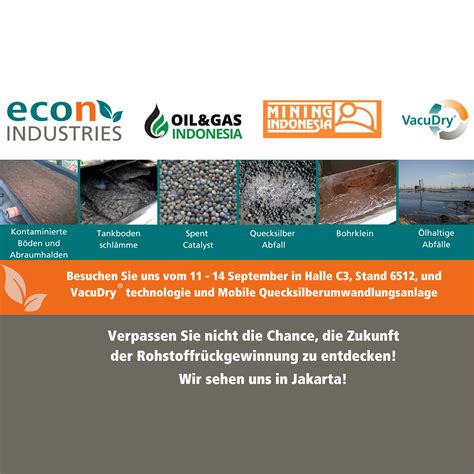 econ industries auf der Oil & Gas und Mining Exhibition in Indonesien! - econ industries ...
