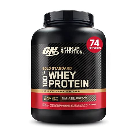 Optimum Nutrition (ON) Gold Standard 100% Whey Protein Powder - 5 lbs ...