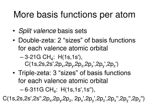 Image result for Basis Set Types and Examples