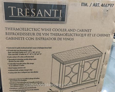 Tresanti Thermoelectric Wine Cooler & Cabinet | Costco Weekender