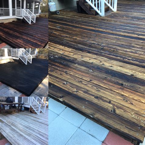 Shou sugi ban (yakisugi) deck completed on 30+ year old cedar wood that ...