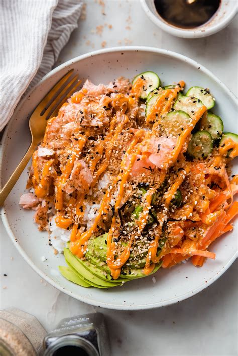 Easy Weeknight Salmon Sushi Bowls Recipe | Little Spice Jar