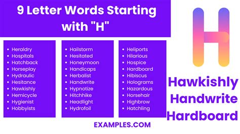 450+ 9 Letter Words With "H" List, Meaning, PDF