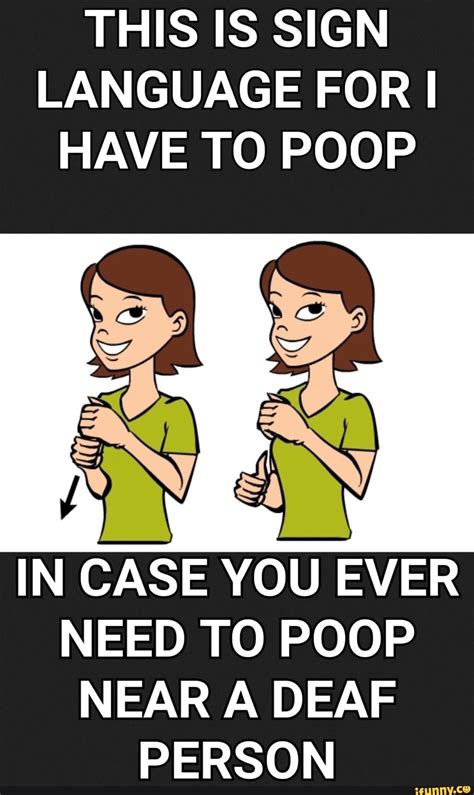 Image result for Poop Sign Language