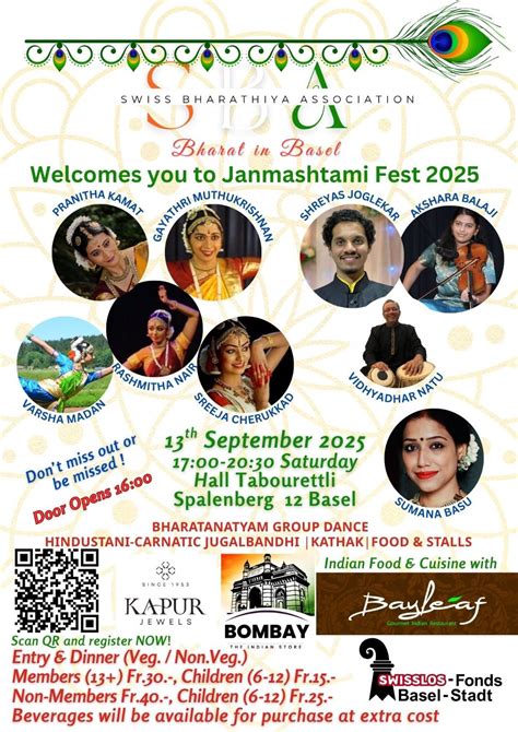 SBA Janmashtami 2025, Theater Fauteuil und Tabourettli, Basel, 13 ...