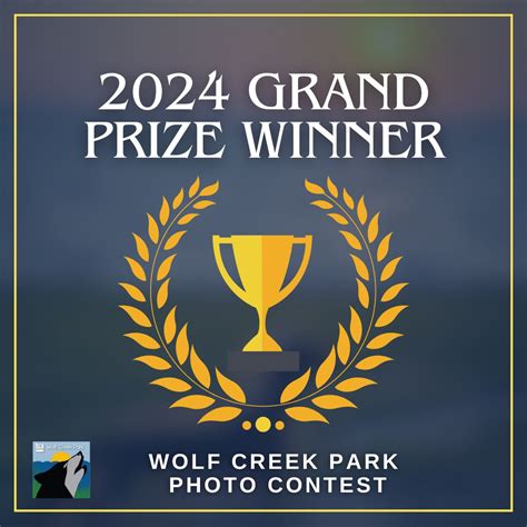 Congratulations to the grand prize winner of the 2024 Wolf Creek Park ...
