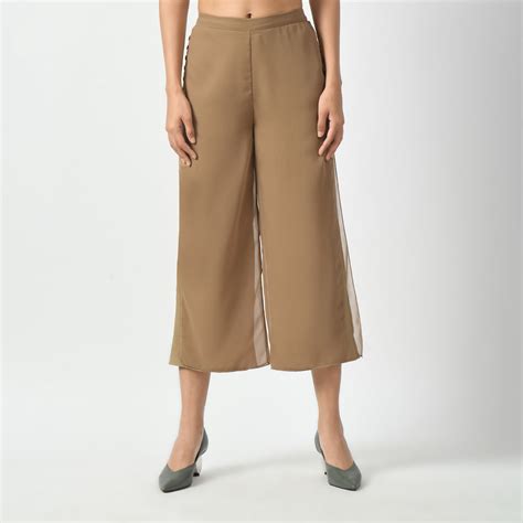 Buy Beige Crepe Georgette Plazzo for Women's Wear