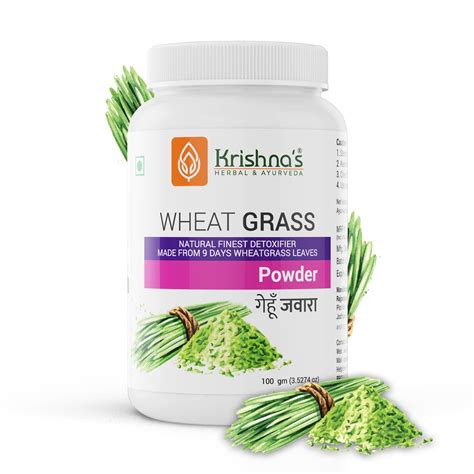 Buy Krishna's Ayurveda Pure Wheatgrass Powder For Immunity Booster ...