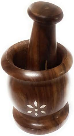 Buy VDR Wooden Mortar and Pestle Set | Sheesham Wood Okhli Musal | Imam ...