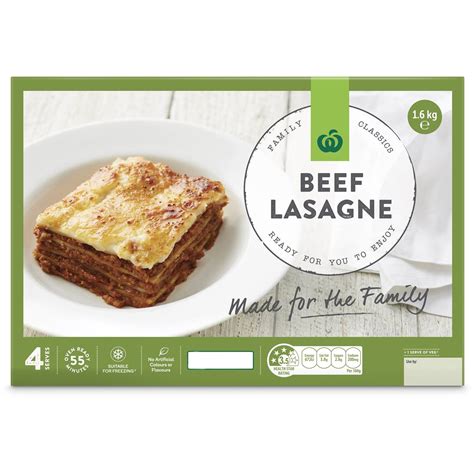 Woolworths Select Lasagne Beef 1.6kg   Woolworths