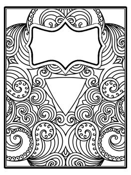 4 Mandala Binder Covers and Spines, Mandala Back To School Coloring ...