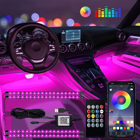 Buy HXXF Interior Car Lights Car Accessories Car Led Lights APP Control ...
