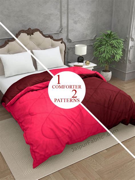 Maroon - Pink Single Double Bed Comforter – JaipurFabric®