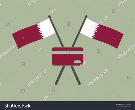 Qatar Emblem Credit Debit Card: vector de stock (libre de regalías ...