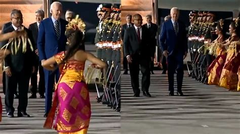 拜登抵达印度尼西亚巴厘岛，将参加G20峰会，“女团热舞迎接”_腾讯视频