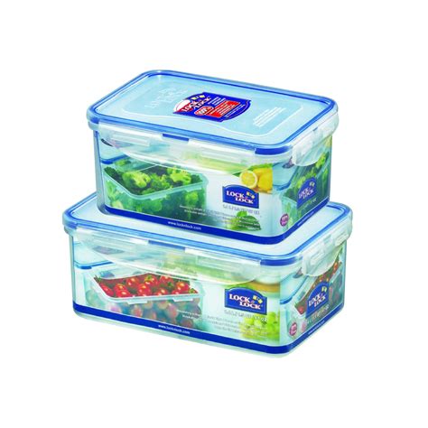 LocknLock Plastic Refrigerator Airtight Container Set | (1.1LTR & 1.4L ...
