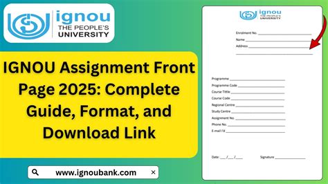 Image result for Ignou Assignment Front Page PDF