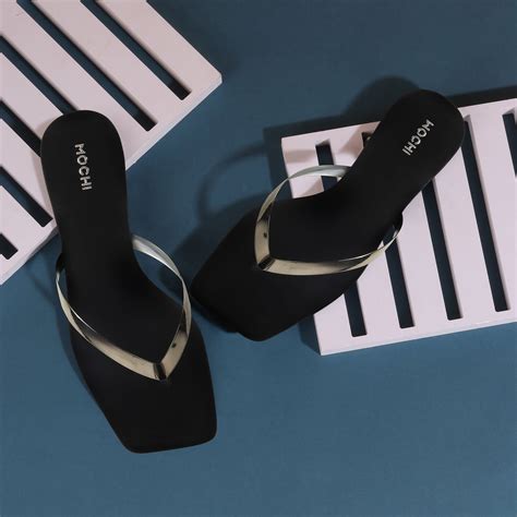 Buy Mochi Women Gun-Metal Casual Slippers Online | SKU: 32-425-29-36 ...