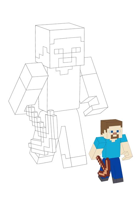 Minecraft Coloring Pages Steve
