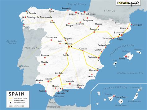 Map Of Spain With Regions And Airports Comunidad De Madrid Road Map,