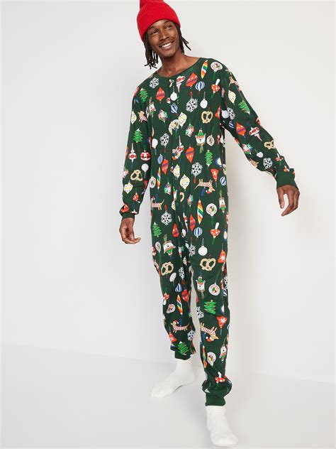 Matching Christmas Print One-Piece Pajamas | Old Navy