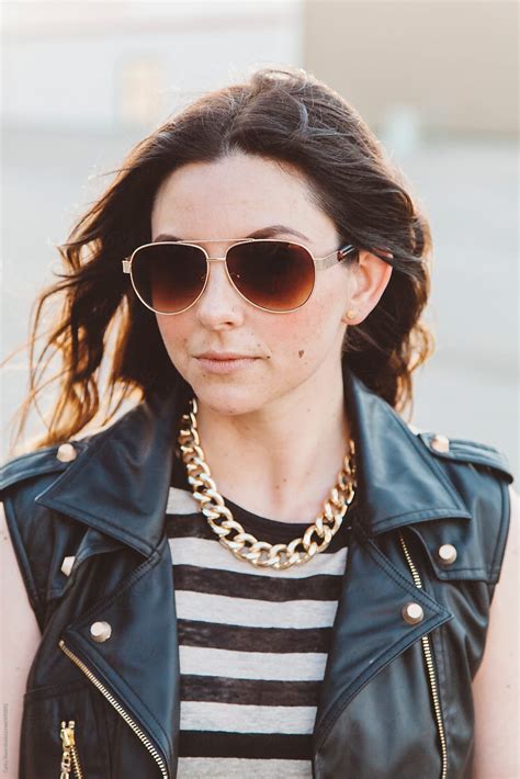 "Portrait Of Stylish Woman" by Stocksy Contributor "Carey Shaw" - Stocksy