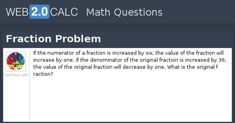 View question - Fraction Problem