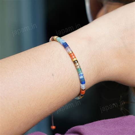 Minimal 7 Chakra Tie Up Bracelet – Japam
