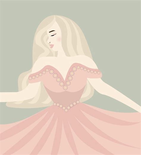 Eine blonde Mädchenprinzessin in einem schönen Kleid tanzt auf Ball ...