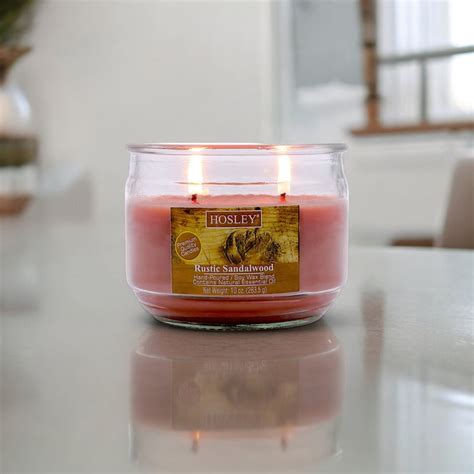 Buy HOSLEY Rustic Sandalwood Scented Jar Candle from Hosley at just INR ...
