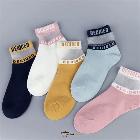 Transparent Band Socks Breathable - "Decided" – Geekmonkey