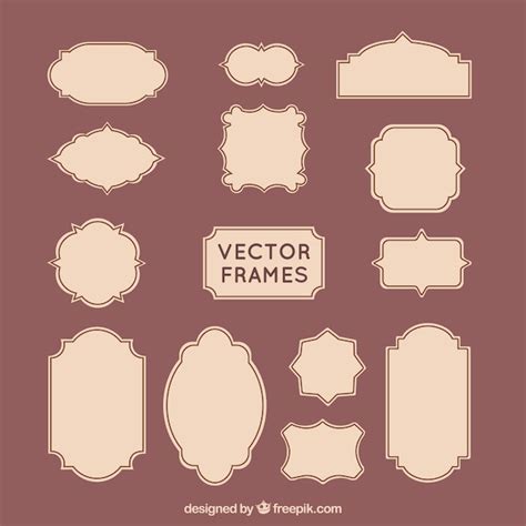 Collection of retro frames | Free Vector