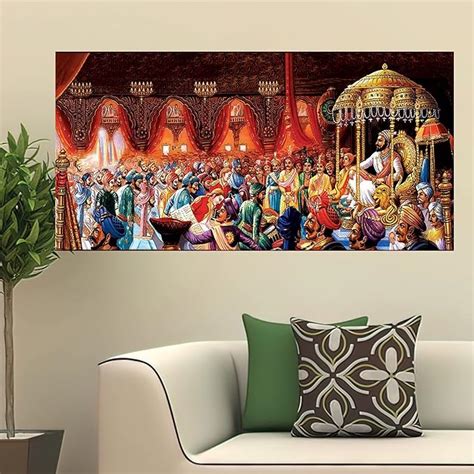 wallpics® Chhatrapati Shivaji Maharaj canvas print poster ll ...