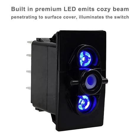 Buy Car-ling 7Pin Rocker Switch DPDT On-Off-On Waterproof Boat Rocker ...