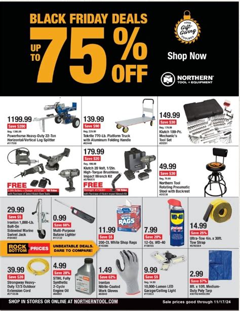 Northern Tool Pre-Black Friday 2024 - Ad & Deals | BlackFriday.com