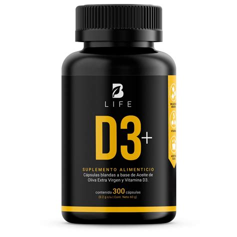 Vitamina D3 5000 Ui 300 Cápsulas B Life BLIFE Vitaminas Blife | Bodega Aurrera en línea