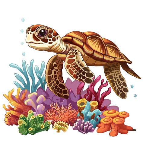 Beautiful Sea Turtle Clip Art