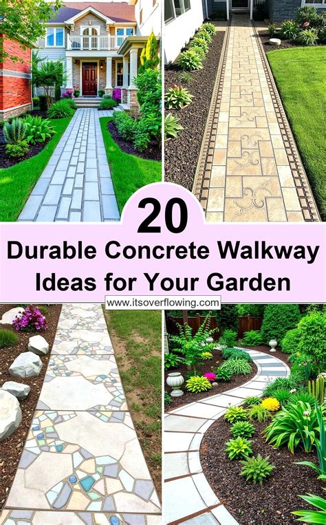 20 Durable Concrete Walkway Ideas for Your Garden