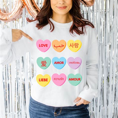 Love in Every Language Valentine's Day Sweater – Teacher Noire