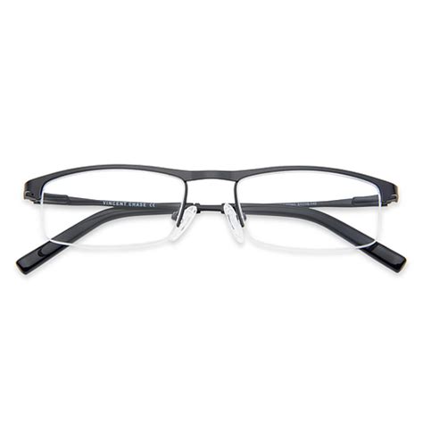 Buy Black Half Rim Rectangle Vincent Chase SLEEK STEEL VC E10425-C7 ...