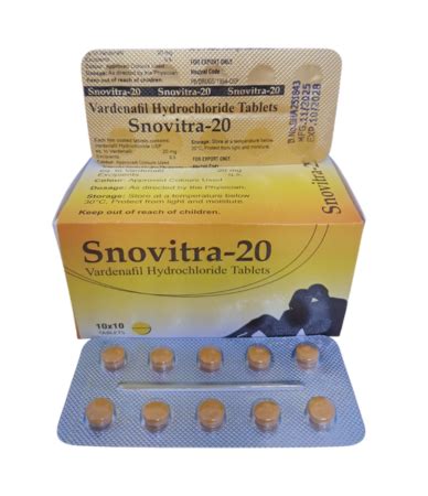 Buy Snovitra 20mg Tablets | Vardenafil 20mg - RSM Enterprises