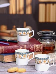 Buy Sonaki Bone China Tea/Coffee Mug Set of 6pcs STENO-S-MW-A022 Online ...