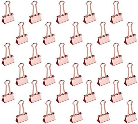 EFISH 19mm Wide Rose Gold Metal Mini Swallowtail Clip/Paper Clips ...