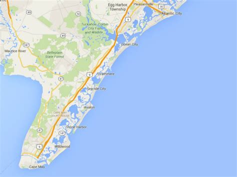 Map Of Jersey Shore
