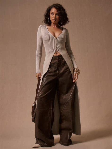 MUSERA Longline Button Up Cardigan, Spring Y2K 90's Casual Cute Spring ...