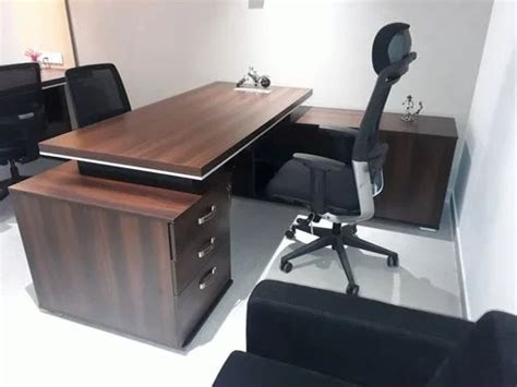Wooden Table - Cabin Table With Side Storage Service Provider from Gurgaon