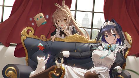 Nanashi Mumei Ouro Kronii Hololive Maids Maid Outfit 4k Wallpaper