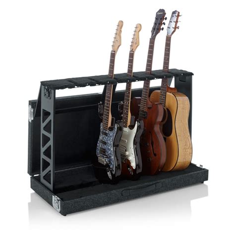 Gator GTRSTD6 Kompakt 6-vägs Hopfällbart Stativ för Gitarrställ ...